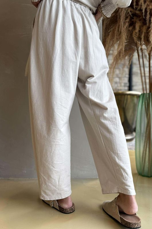 Lagen Seamed Tapered Barrel Pant Calico